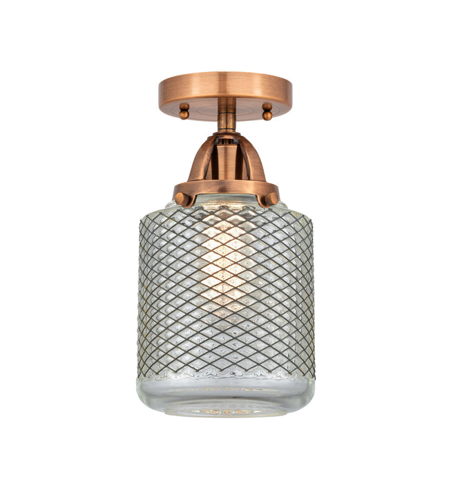 Innovations 288-1C-AC-G262 One Light Semi-Flush Mount, Antique Copper