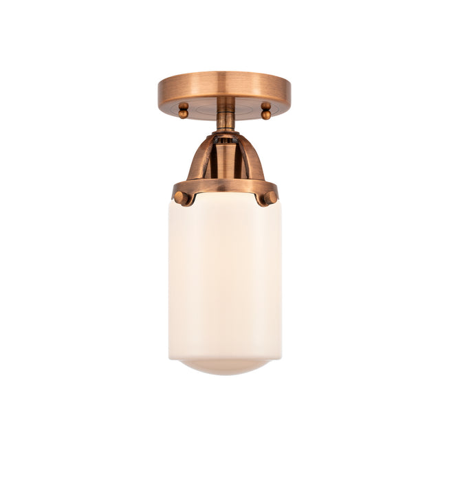 Innovations 288-1C-AC-G311 One Light Semi-Flush Mount, Antique Copper