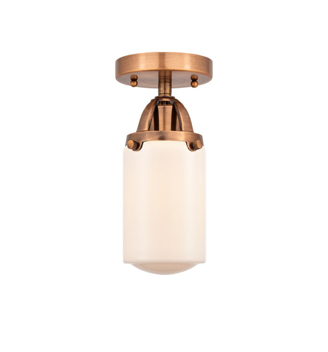 Innovations 288-1C-AC-G311-LED LED Semi-Flush Mount, Antique Copper
