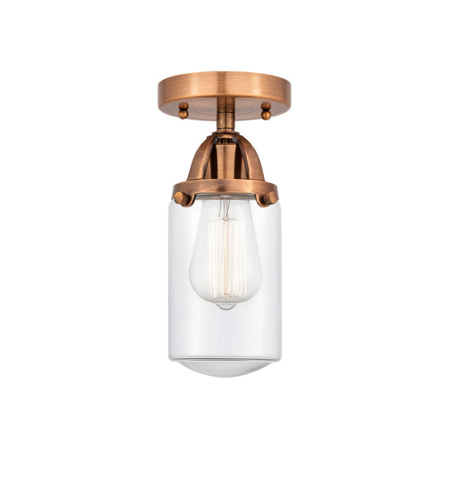 Innovations 288-1C-AC-G312-LED LED Semi-Flush Mount, Antique Copper