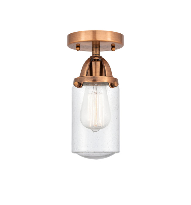 Innovations 288-1C-AC-G314 One Light Semi-Flush Mount, Antique Copper