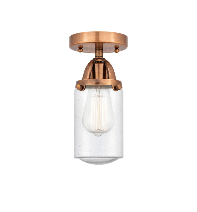 Innovations 288-1C-AC-G314-LED LED Semi-Flush Mount, Antique Copper