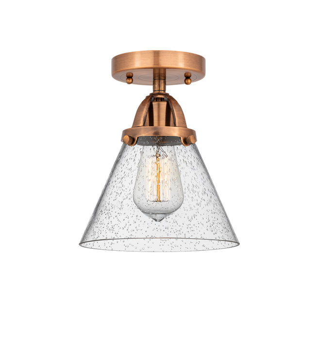 Innovations 288-1C-AC-G44 One Light Semi-Flush Mount, Antique Copper