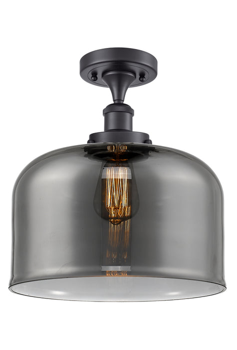 Innovations 916-1C-BK-G73-L One Light Semi-Flush Mount, Matte Black