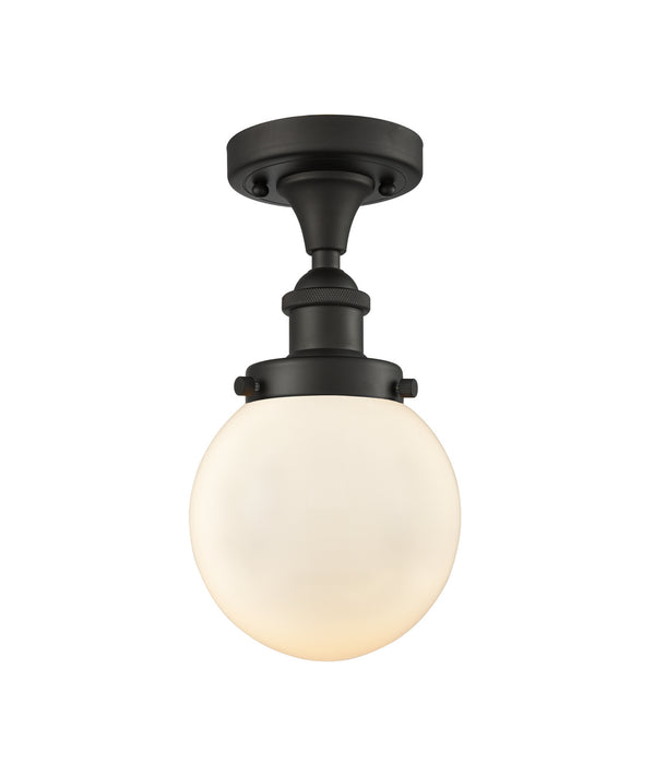 Innovations 916-1C-OB-G201-6-LED LED Semi-Flush Mount, Oil Rubbed Bronze