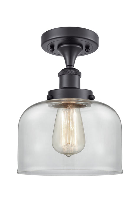 Innovations 916-1C-BK-G72 One Light Semi-Flush Mount, Matte Black
