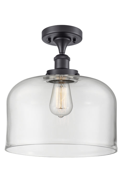 Innovations 916-1C-BK-G72-L One Light Semi-Flush Mount, Matte Black
