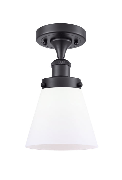 Innovations 916-1C-BK-G61 One Light Semi-Flush Mount, Matte Black