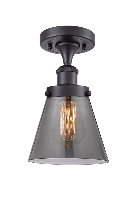 Innovations 916-1C-BK-G63 One Light Semi-Flush Mount, Matte Black