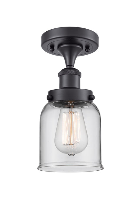 Innovations 916-1C-BK-G52-LED LED Semi-Flush Mount, Matte Black
