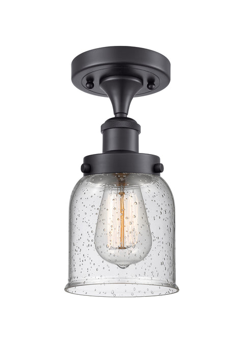 Innovations 916-1C-BK-G54 One Light Semi-Flush Mount, Matte Black