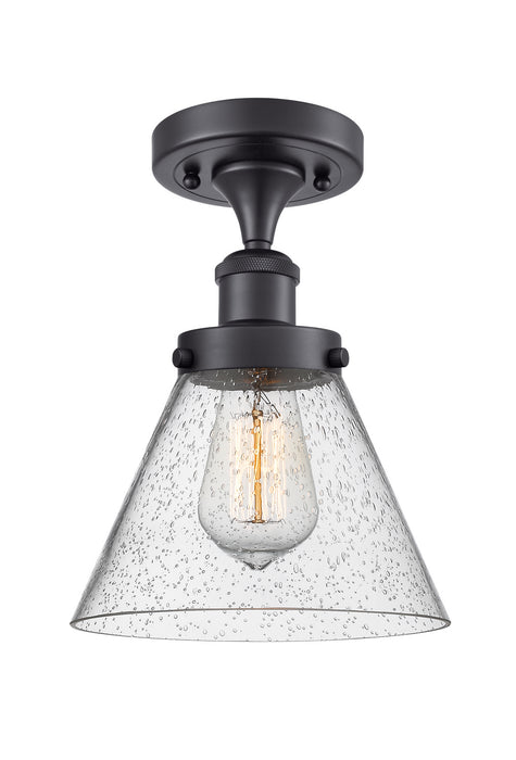 Innovations 916-1C-BK-G44-LED LED Semi-Flush Mount, Matte Black
