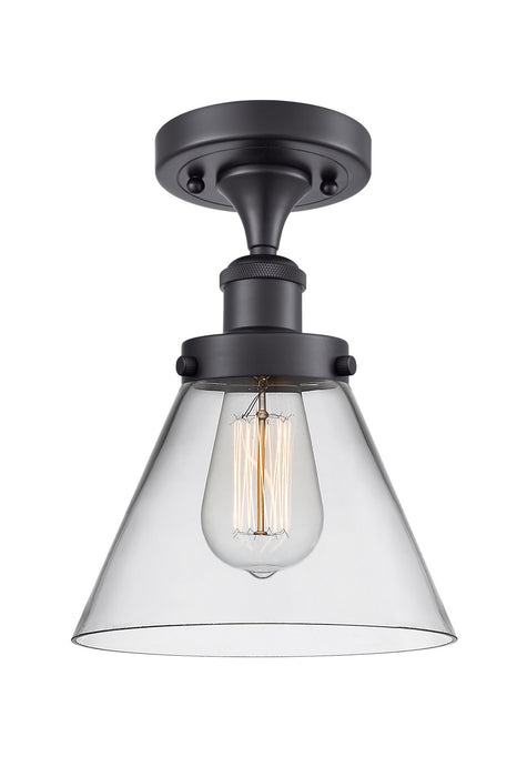 Innovations 916-1C-BK-G42-LED LED Semi-Flush Mount, Matte Black