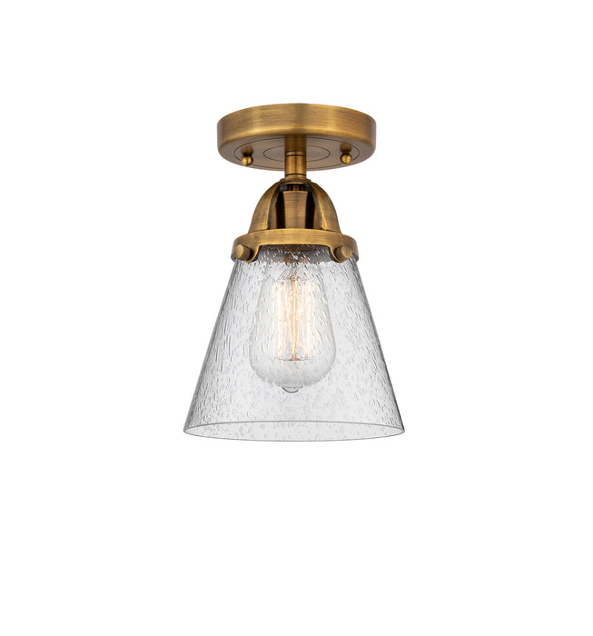 Innovations 288-1C-BB-G64 One Light Semi-Flush Mount, Brushed Brass