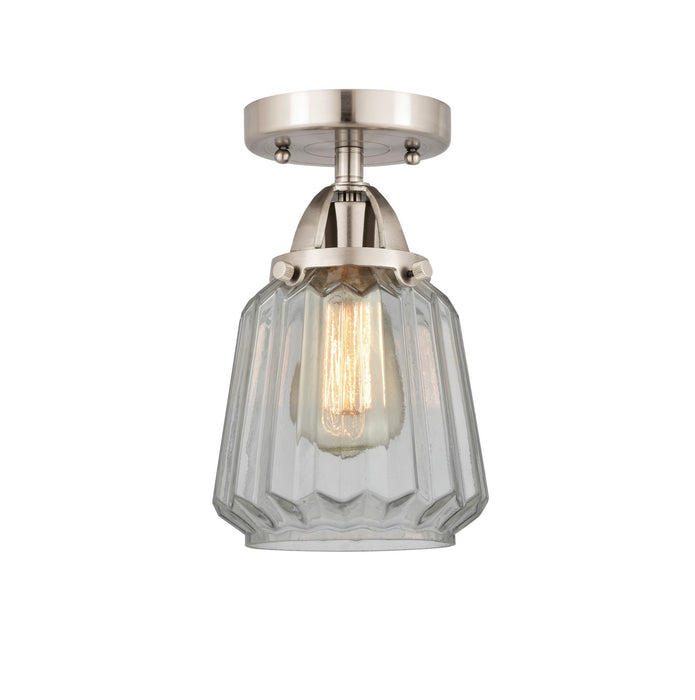 Innovations 288-1C-SN-G142-LED LED Semi-Flush Mount, Brushed Satin Nickel