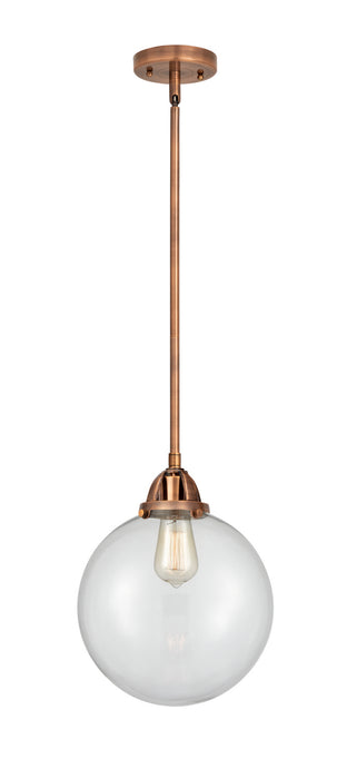 Innovations 288-1S-AC-G202-10 One Light Mini Pendant, Antique Copper