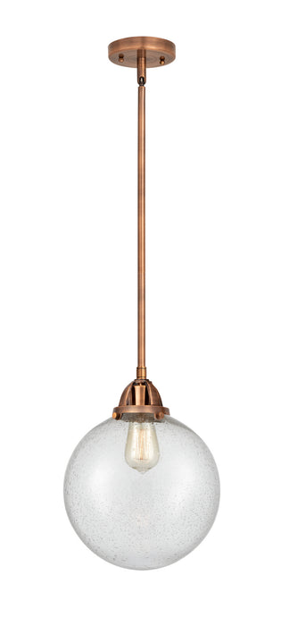 Innovations 288-1S-AC-G204-10 One Light Mini Pendant, Antique Copper
