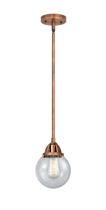 Innovations 288-1S-AC-G204-6 One Light Mini Pendant, Antique Copper