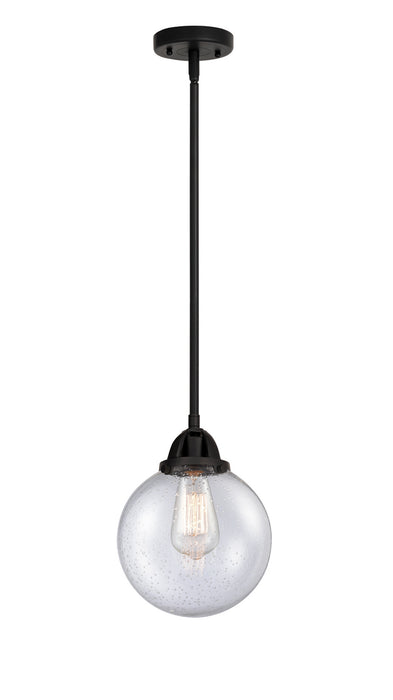 Innovations 288-1S-BK-G204-8 One Light Mini Pendant, Matte Black