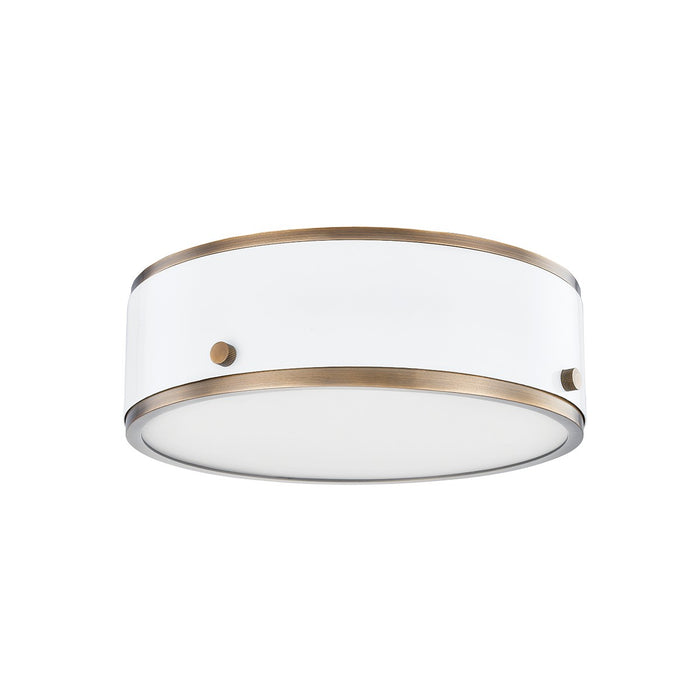 Troy Lighting C8312-PBR/SWH LED Flush Mount, Patina Brass And Soft White