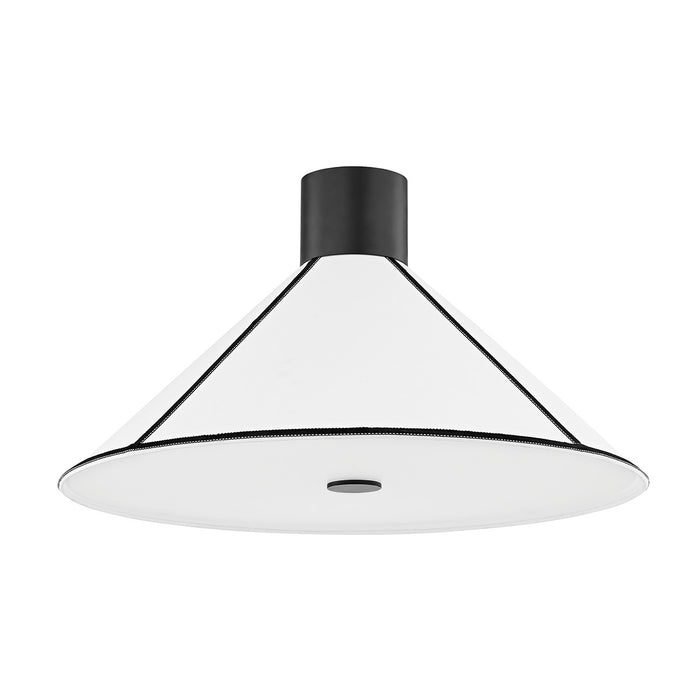 Troy Lighting C8725-SBK Two Light Semi Flush Mount, Soft Black