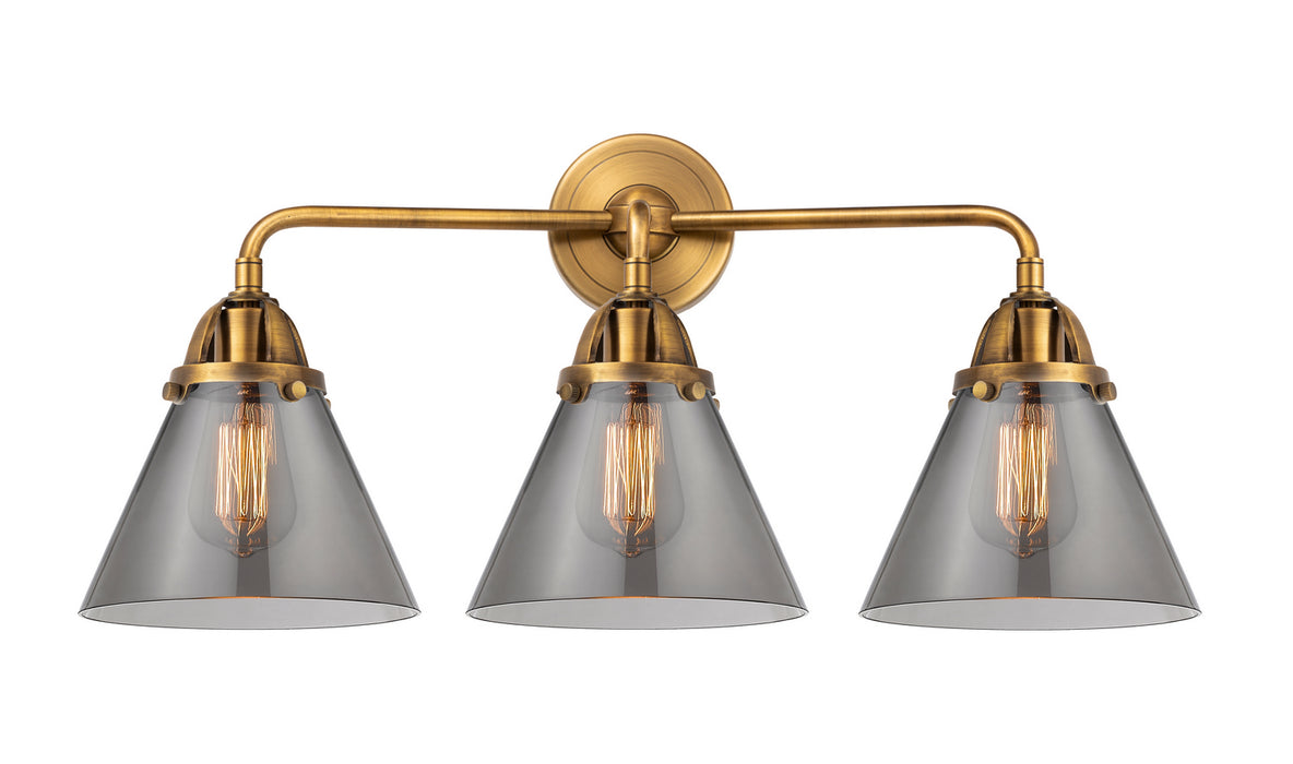 Innovations 288-3W-BB-G43 Three Light Bath Vanity, Brushed Brass