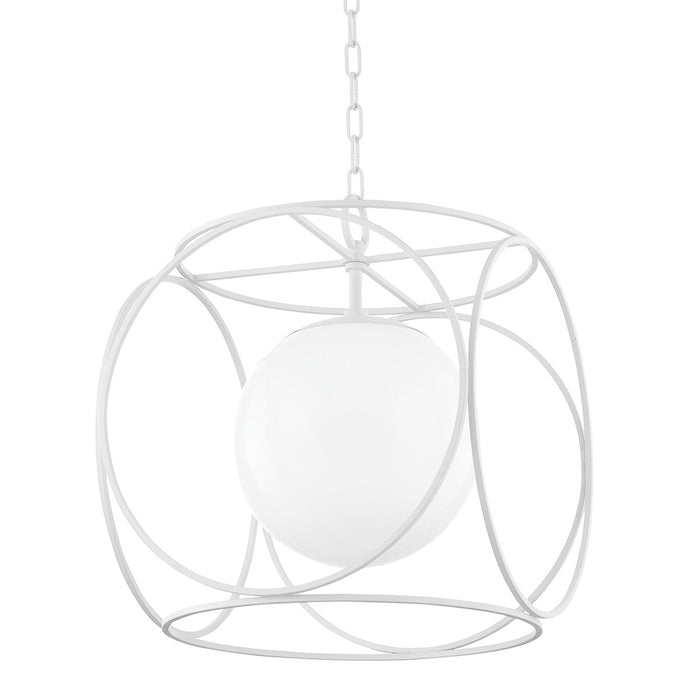 Mitzi H632701L-TWH One Light Pendant, Textured White