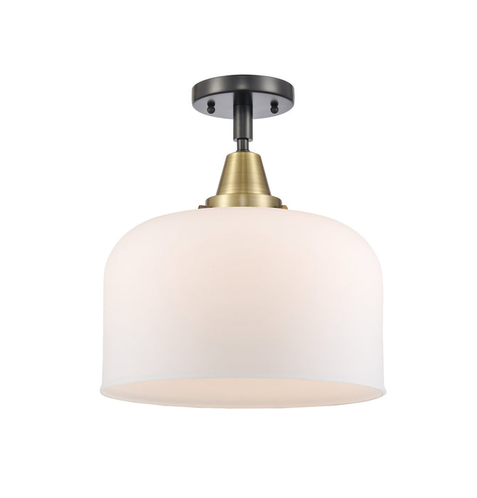 Innovations 447-1C-BAB-G71-L One Light Flush Mount, Black Antique Brass