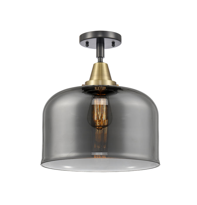 Innovations 447-1C-BAB-G73-L One Light Flush Mount, Black Antique Brass