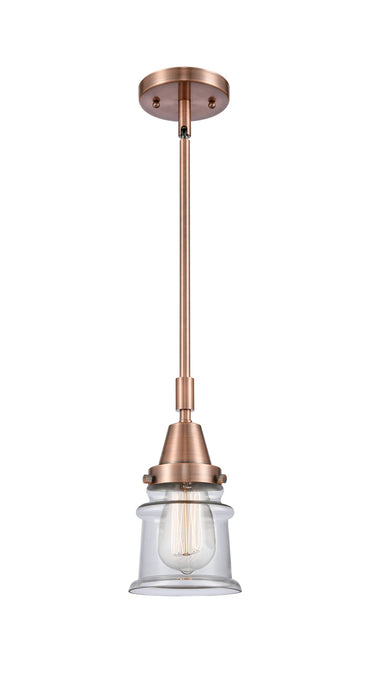 Innovations 447-1S-AC-G182S One Light Mini Pendant, Antique Copper
