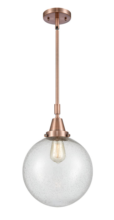Innovations 447-1S-AC-G204-10 One Light Mini Pendant, Antique Copper