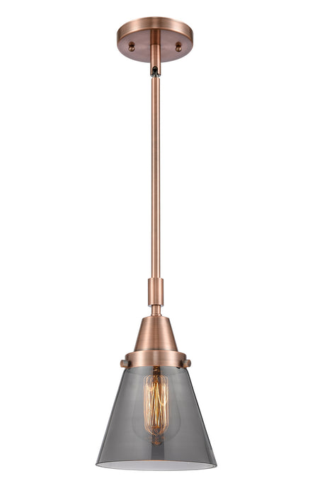 Innovations 447-1S-AC-G63 One Light Mini Pendant, Antique Copper
