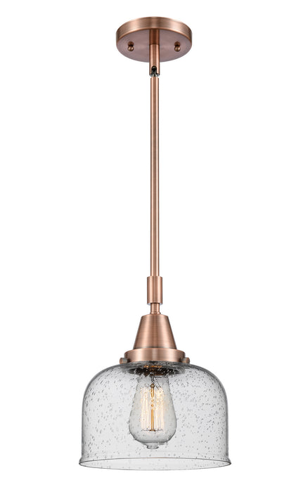 Innovations 447-1S-AC-G74 One Light Mini Pendant, Antique Copper