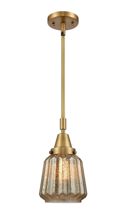 Innovations 447-1S-BB-G146 One Light Mini Pendant, Brushed Brass