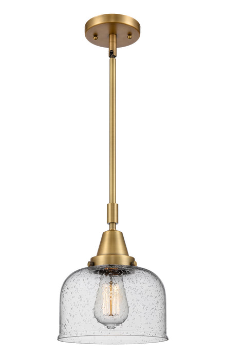 Innovations 447-1S-BB-G74 One Light Mini Pendant, Brushed Brass