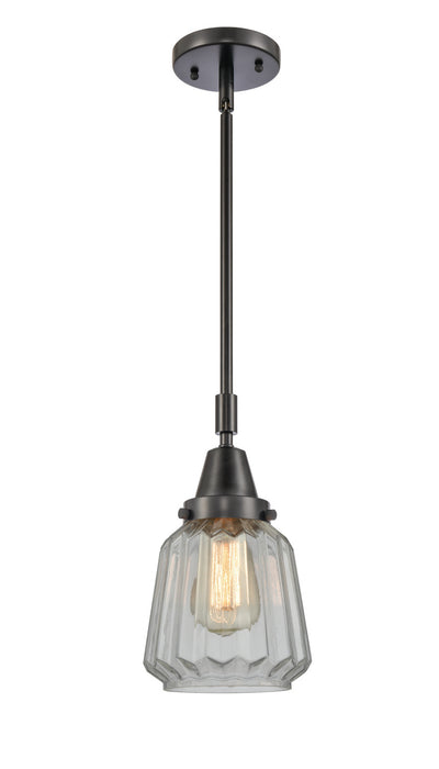 Innovations 447-1S-BK-G142-LED LED Mini Pendant, Matte Black