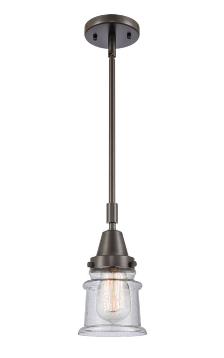 Innovations 447-1S-OB-G184S One Light Mini Pendant, Oil Rubbed Bronze
