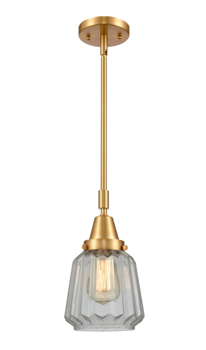 Innovations 447-1S-SG-G142-LED LED Mini Pendant, Satin Gold