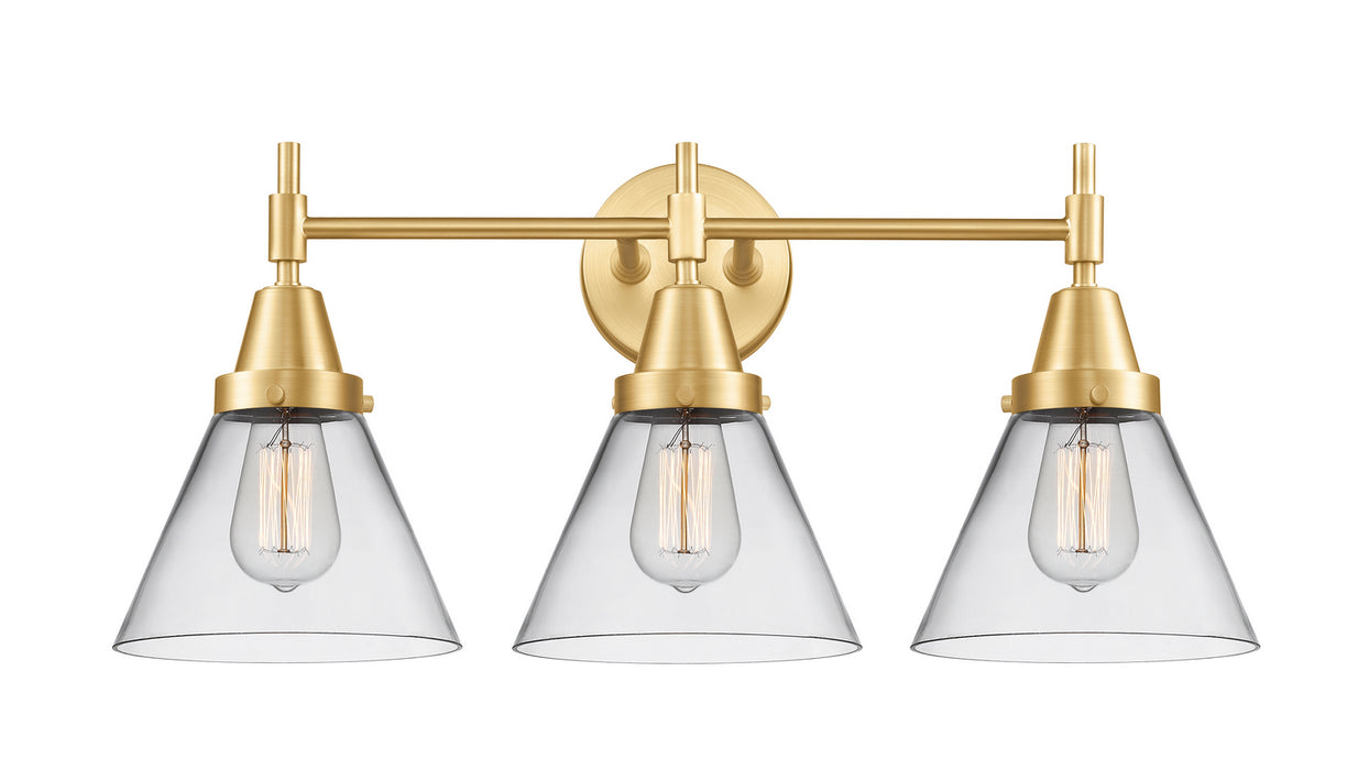 Innovations 447-3W-SG-G42 Three Light Bath Vanity, Satin Gold