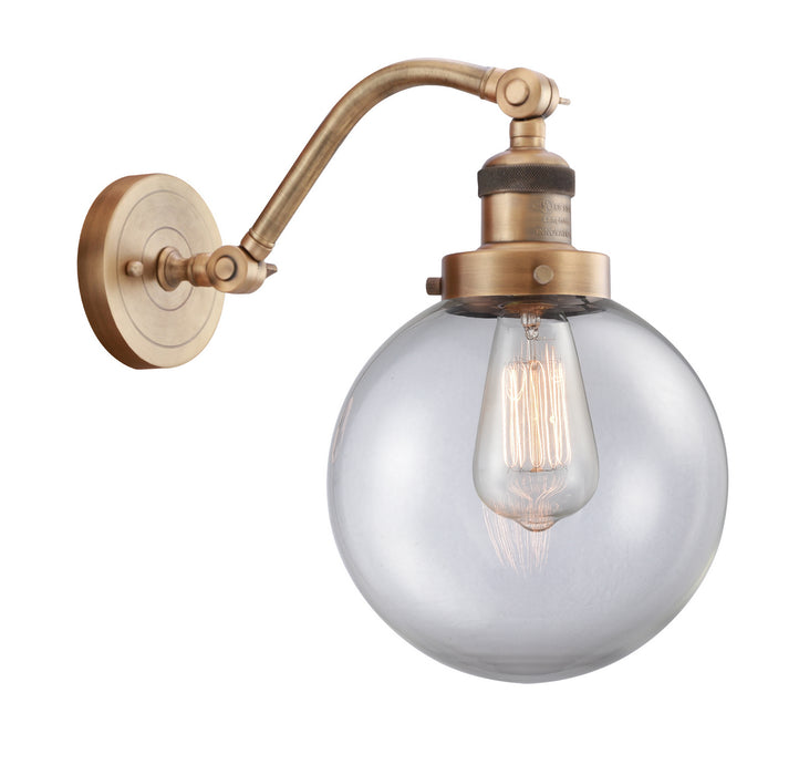 Innovations 515-1W-BB-G202-8 One Light Wall Sconce, Brushed Brass