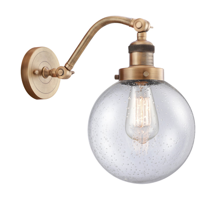 Innovations 515-1W-BB-G204-8 One Light Wall Sconce, Brushed Brass