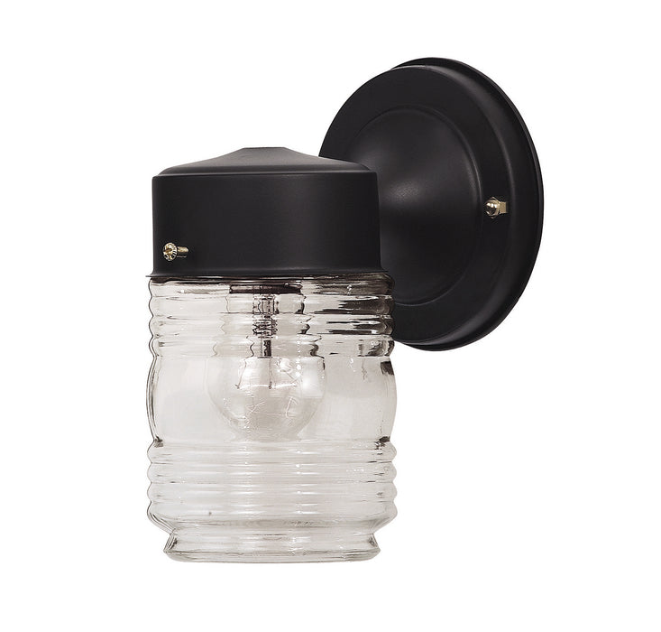 Meridian M50063BK One Light Outdoor Wall Sconce, Black