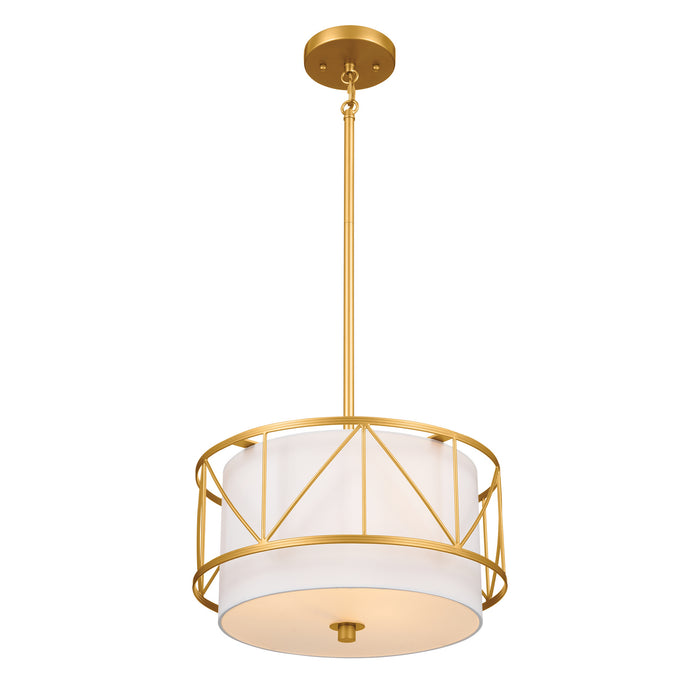 Kichler 52074CLG Three Light Pendant/Semi Flush, Classic Gold