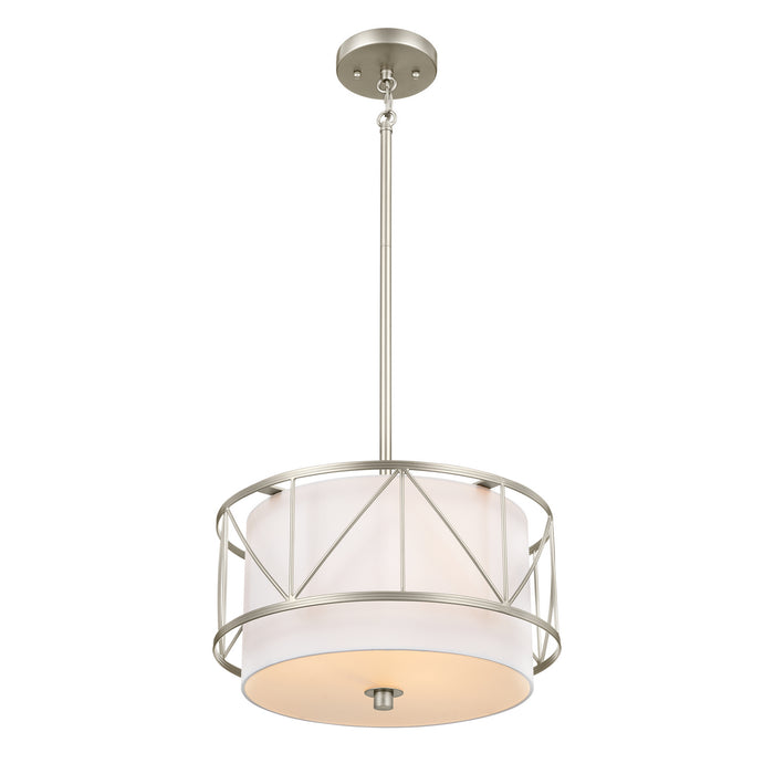 Kichler 52074SN Three Light Pendant/Semi Flush, Satin Nickel