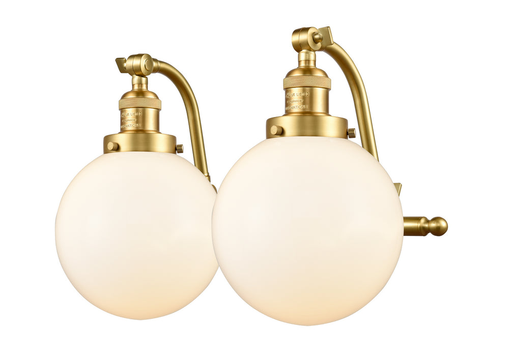 Innovations 515-2W-SG-G201-8 Two Light Bath Vanity, Satin Gold