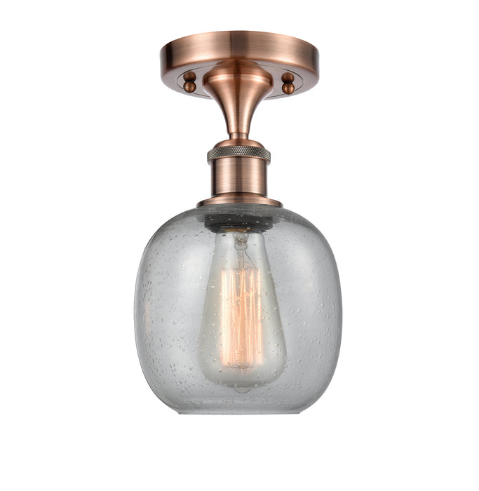 Innovations 516-1C-AC-G104-LED LED Semi-Flush Mount, Antique Copper