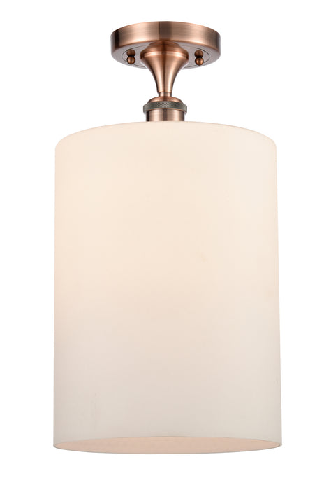 Innovations 516-1C-AC-G111-L-LED LED Semi-Flush Mount, Antique Copper