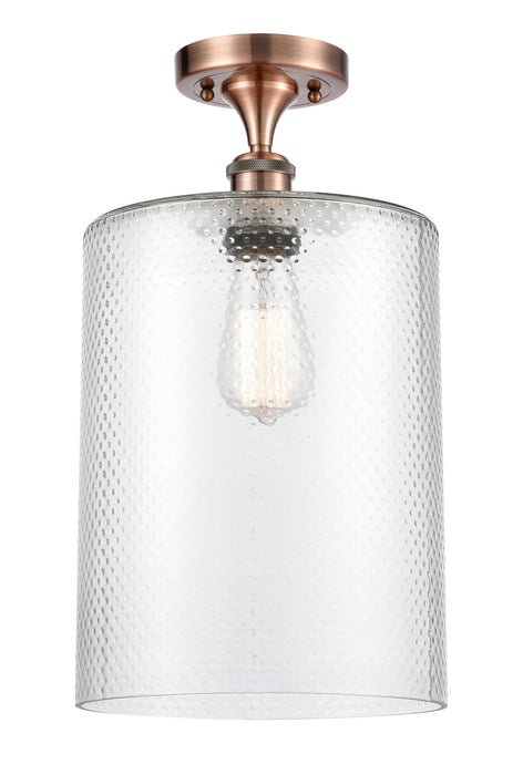 Innovations 516-1C-AC-G112-L-LED LED Semi-Flush Mount, Antique Copper