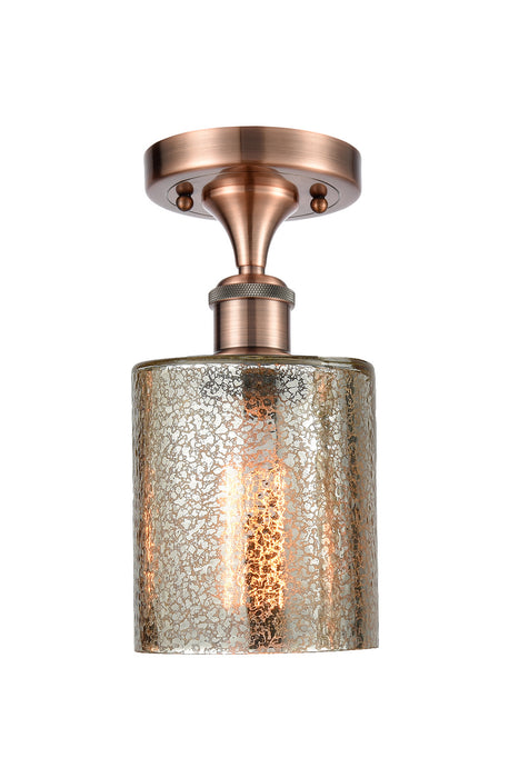 Innovations 516-1C-AC-G116-LED LED Semi-Flush Mount, Antique Copper