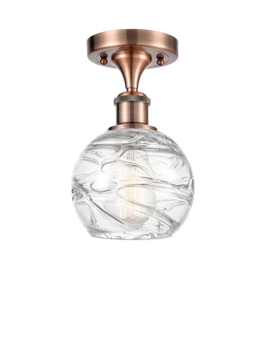 Innovations 516-1C-AC-G1213-6-LED LED Semi-Flush Mount, Antique Copper